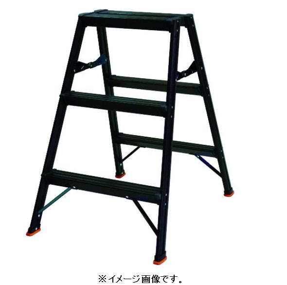 ＴＲＵＳＣＯ/トラスコ中山（株） アルミ製踏台 ３段 高強度型 黒 TSAF-3-BK