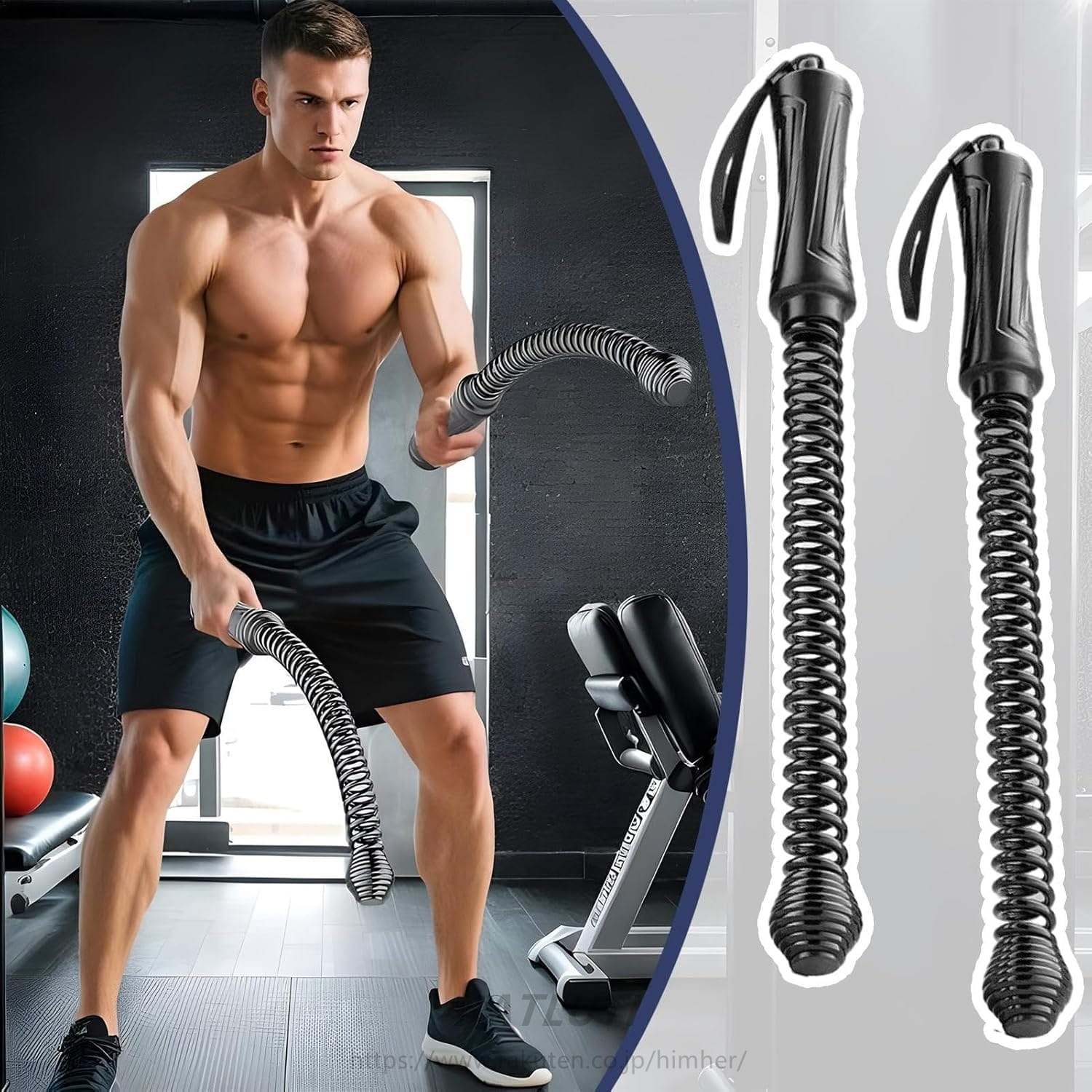 楽天市場】ロープレスバトルロープ 2セット バトルロープ 自宅用 筋