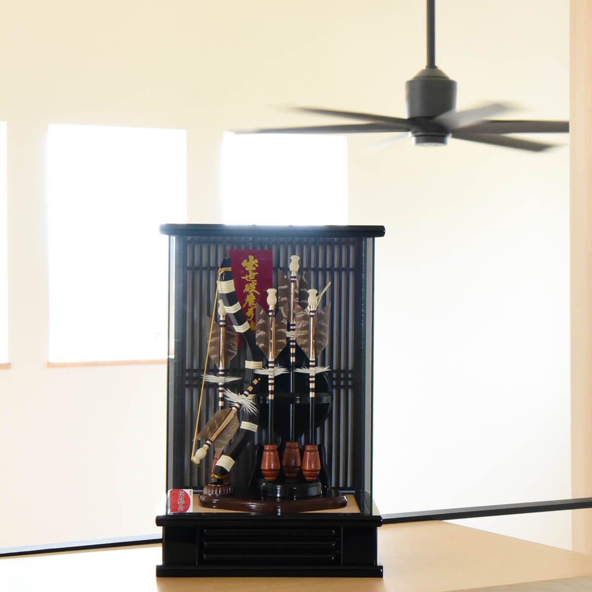 破魔弓 ミニサイズ コンパクト モダン 8号剣黒 パノラマケース 小型破魔弓 光鶴作