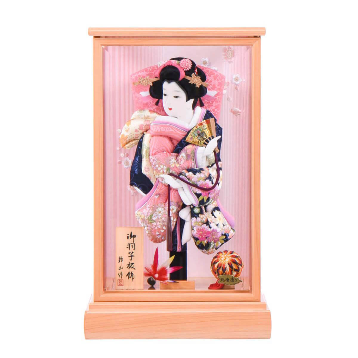 羽子板 初節句 ナチュラル おしゃれ 10号小春 桧(ひのき) 桜刺繍 匠一好