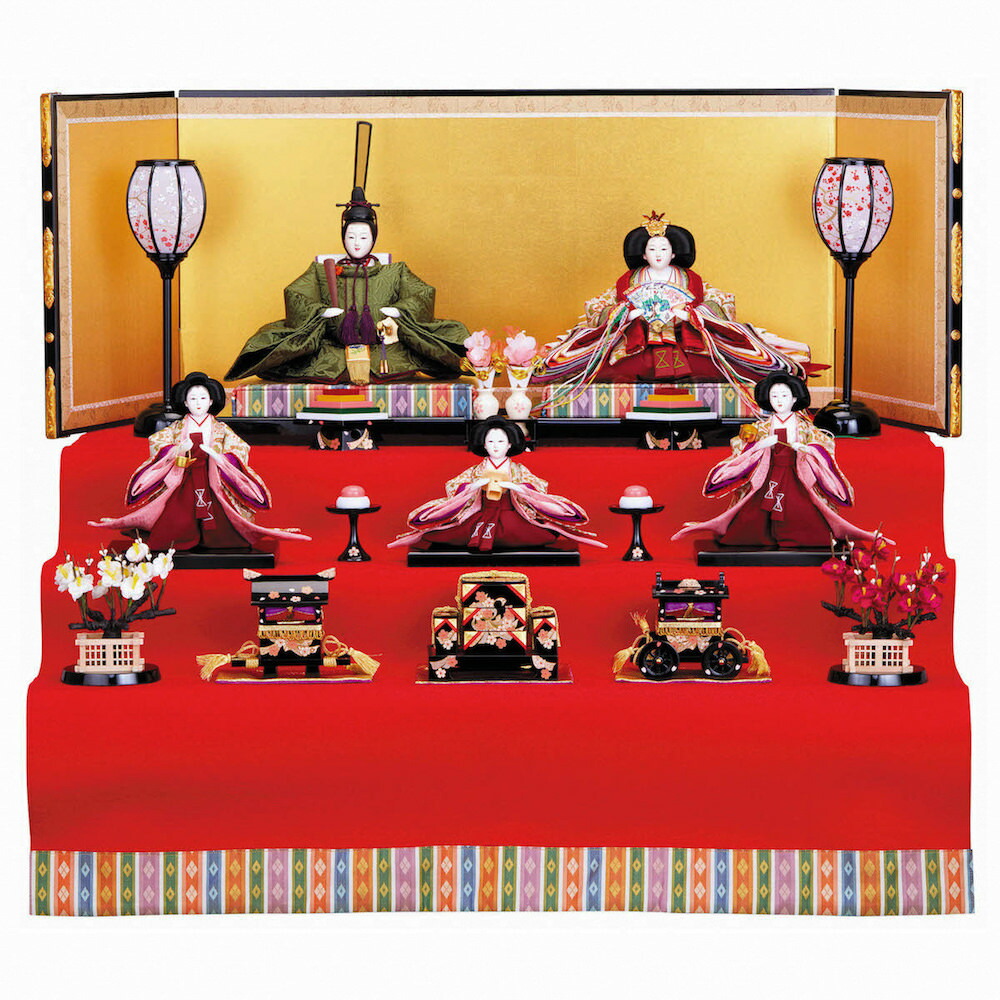 人気 雛人形 送料無料 有職菊塵 五人飾り 収納台 雛祭り 端午の節句 Grnksnfss1rl Mdtec Com Ar