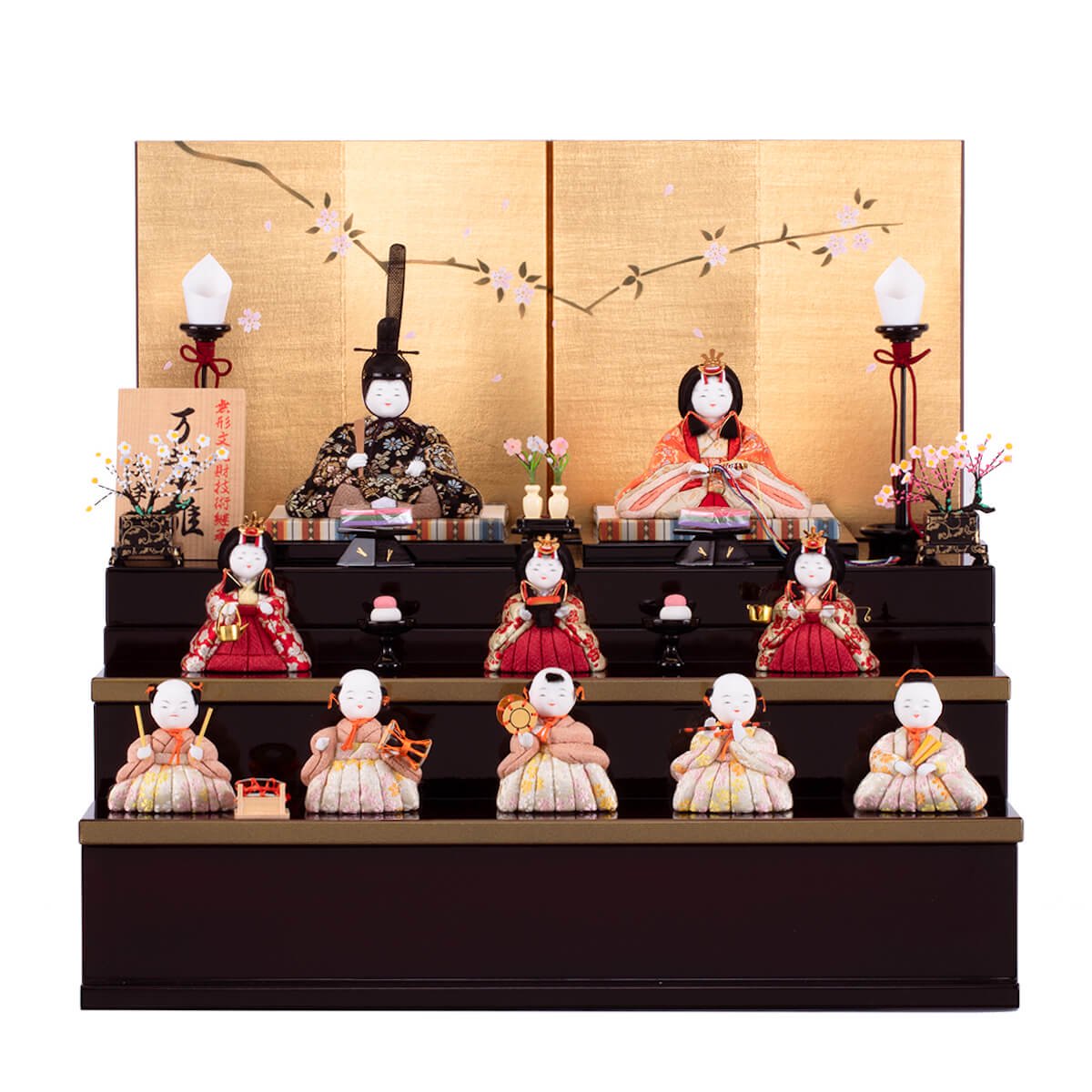 楽天市場】雛人形 コンパクト 木目込み飾り 原孝州作 花色雛 木目込み