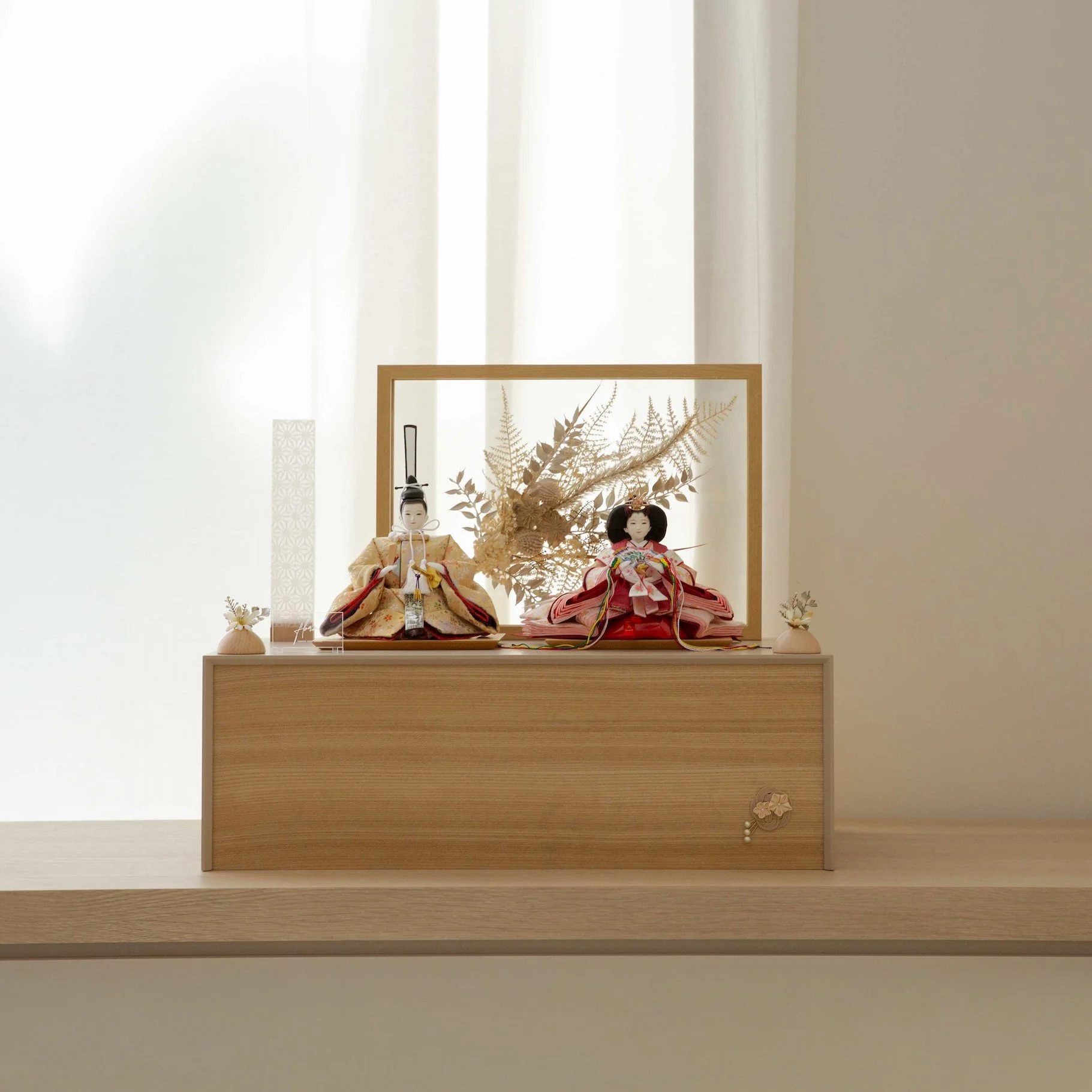 雛人形 オシャレ モダン 収納飾り ナチュラル 三五 flora
