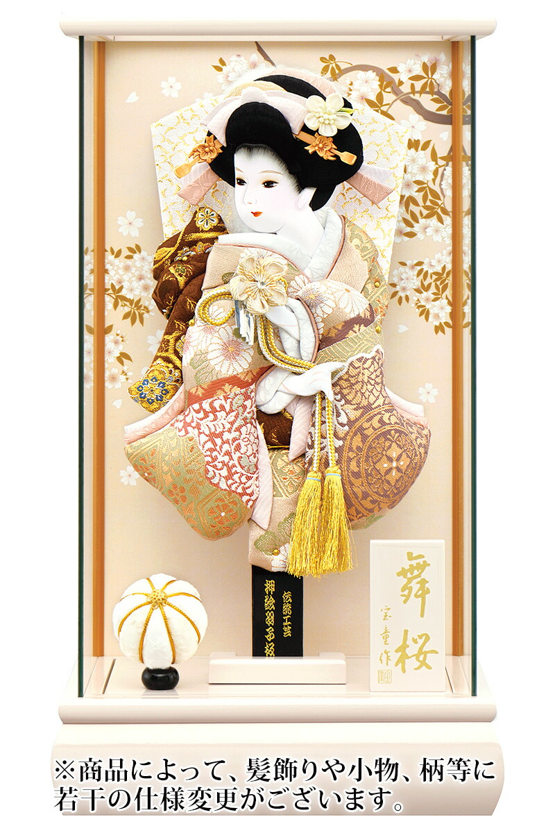 羽子板 ケース飾り 美月羽子板 パノラマ舞桜 グレージュA 10号 カブセ式 アクリルケース 【2025年度新作】 h071-mm-hg2541-10