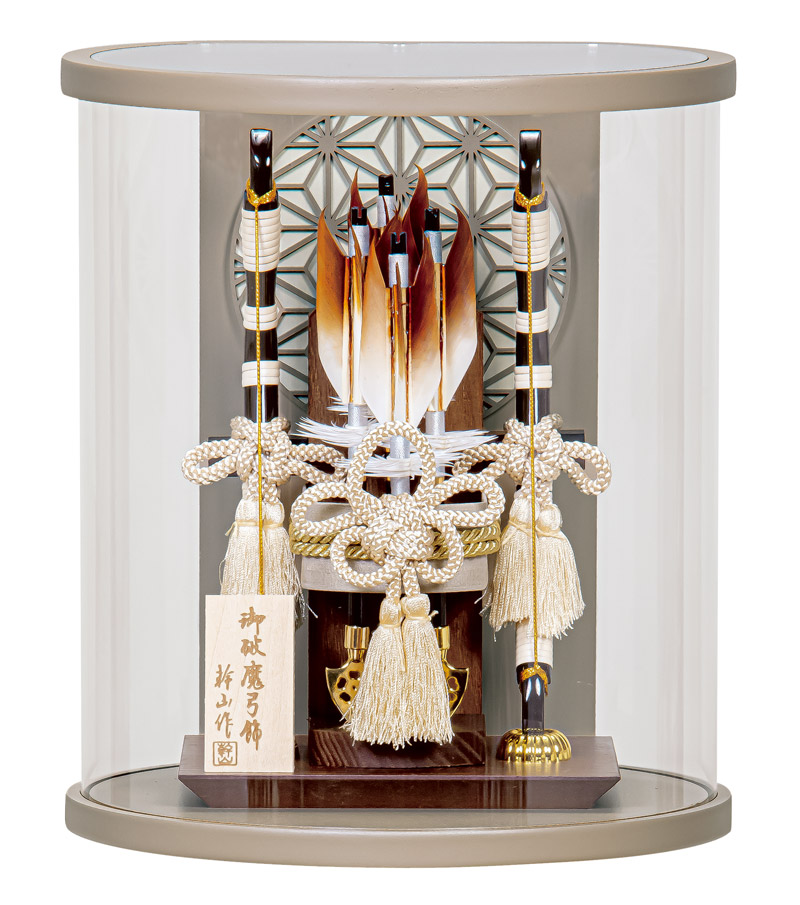 楽天市場】破魔弓 平安豊久 ケース飾り 幹山作 飛鳥 13号 総檜造り