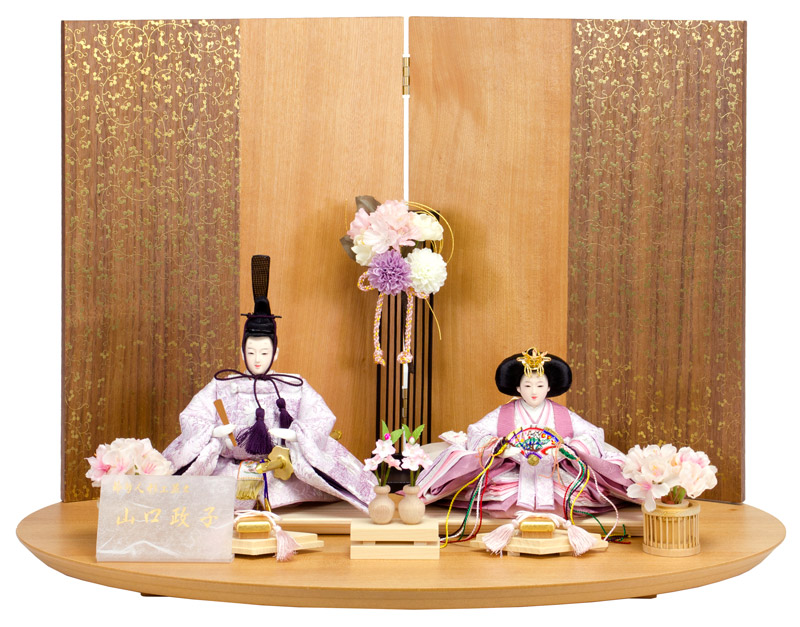 楽天市場】園江恵子作 正絹古布の縮緬細工 市松人形の親王雛