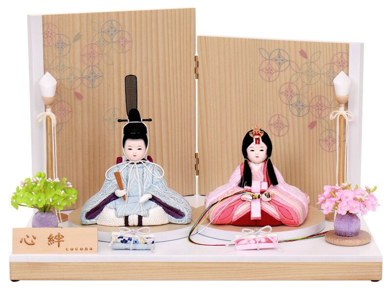 楽天市場】雛人形 コンパクト ひな人形 木目込人形飾り 平飾り 親王