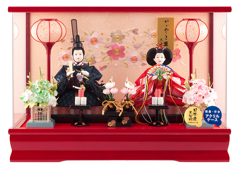 楽天市場】雛人形 コンパクト ひな人形 ケース飾り 親王飾り 藤翁作