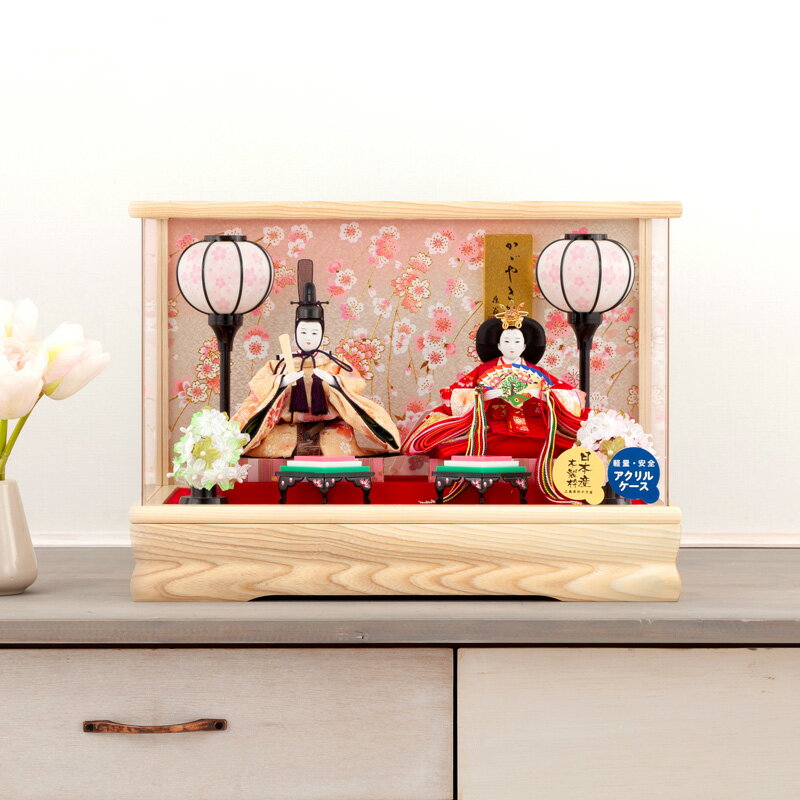 新作☆木目込立雛飾り雛人形　初節句人形お孫さん出産祝いひな祭りコンパクト人気 Amazon | 雛人形 立雛 立ち雛 ケース飾り 立雛 たちびな