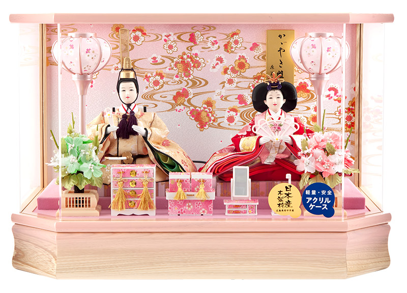 楽天市場】雛人形 久月 ひな人形 雛 浮世人形 ケース飾り 都印8 あかね