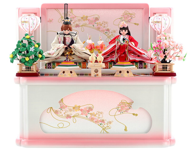 楽天市場】雛人形 ケース飾り コンパクト リカちゃん 久月 お雛様 親王