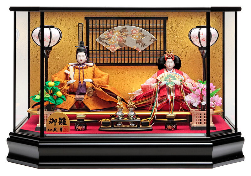 楽天市場】雛人形 久月 ひな人形 雛 浮世人形 ケース飾り 都印8 あかね