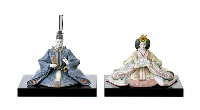 リヤドロ 雛人形 Lladro ひな人形 雛 親王飾り 本体のみ 台座付 【2026年度新作】【国内正規流通品】 h073-01008049-50｜こだわり雛の里　甲冑の三京