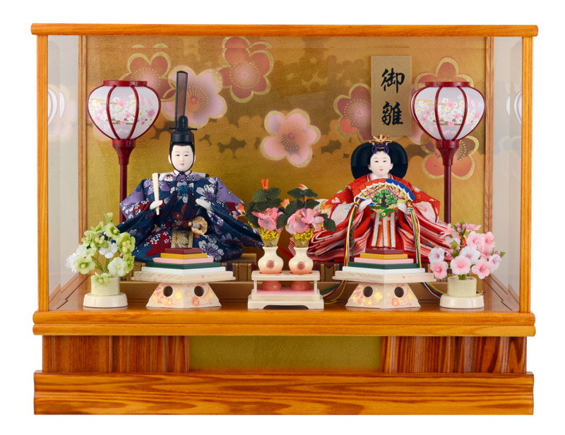楽天市場】雛人形 ひな人形 雛 ケース飾り 親王飾り ゆうか ピンク艶