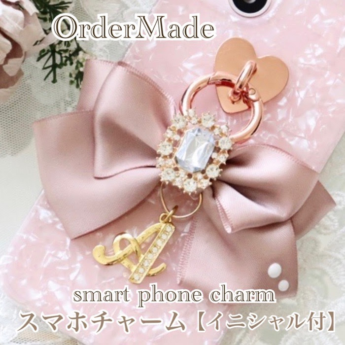 楽天市場】スマホリング プリンセスリボン ハートフープ イニシャル 