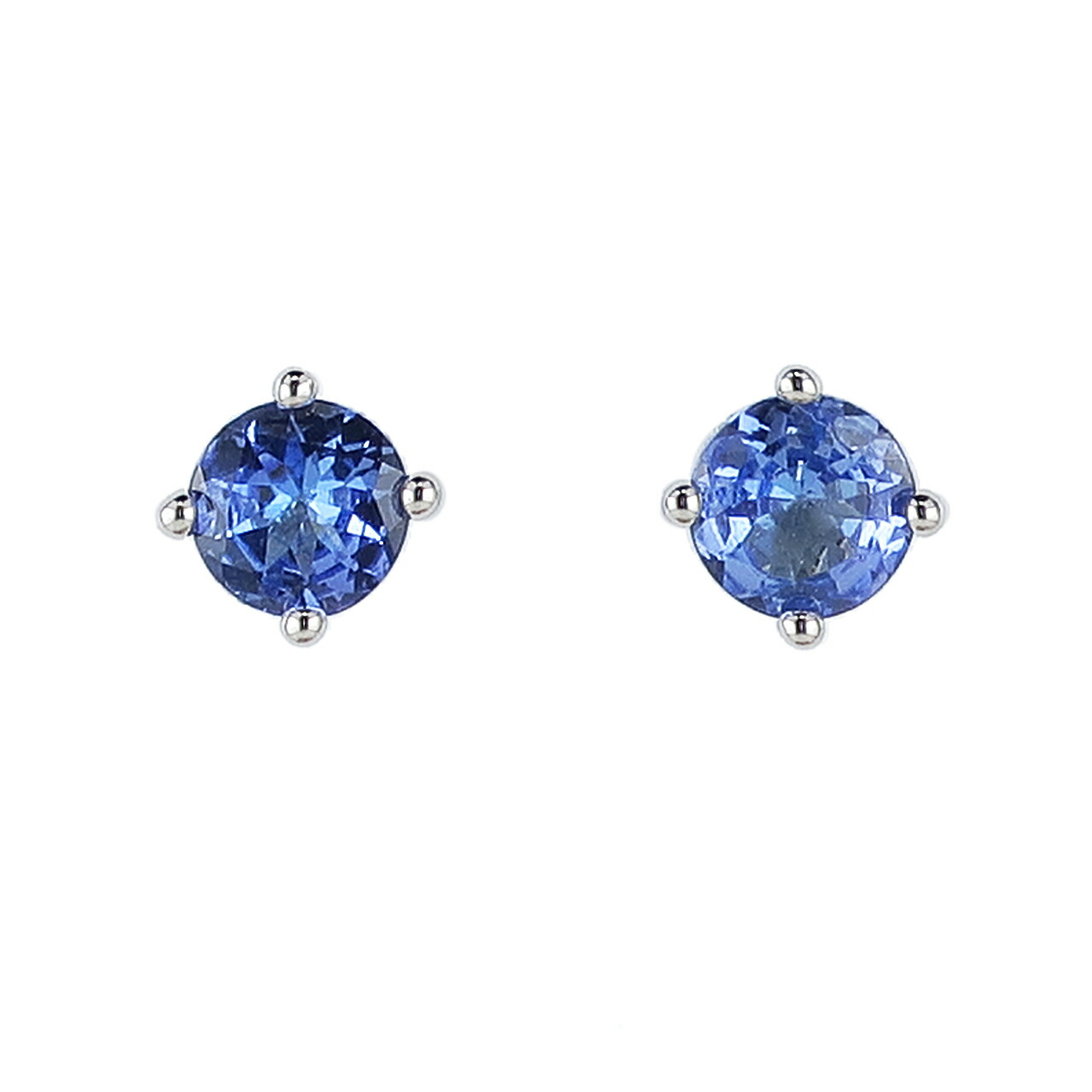 プラチナ タンザナイト 5mm RD ピアス ギフト プレゼント
