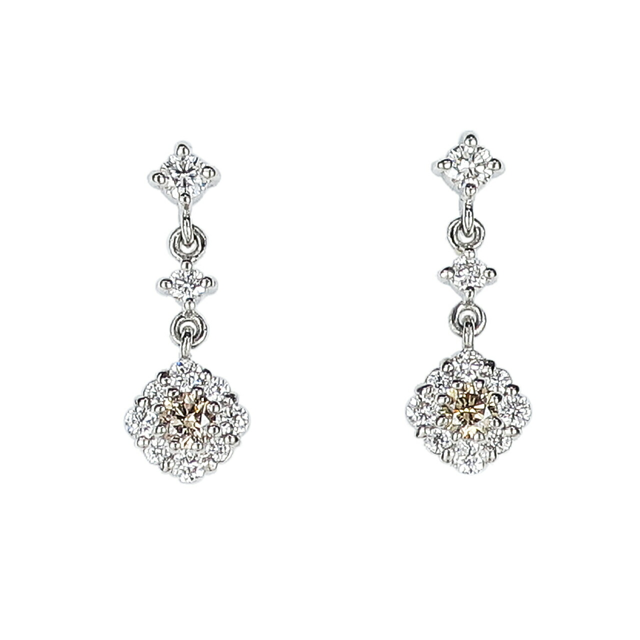 楽天市場】プラチナ パヴェ ダイヤモンド ピアス 0.4ct pt900 ダイヤ