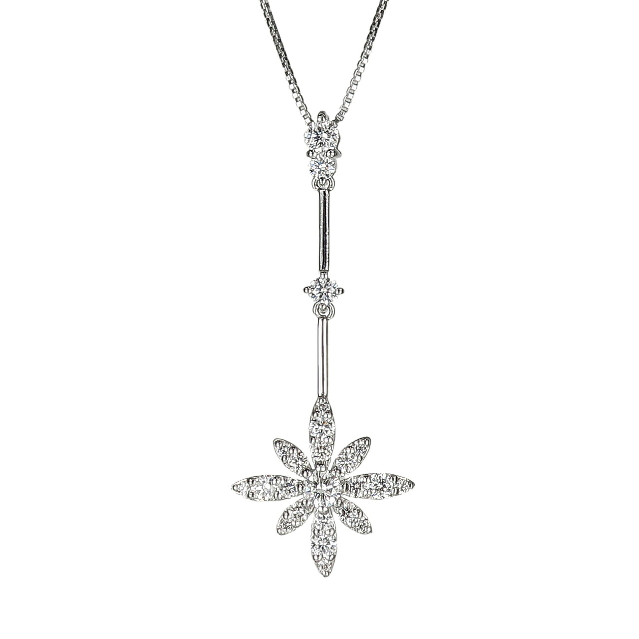 Ｋ１８ ダイヤモンド 0.4ct ペンダント 光 ネックレス ギフト プレゼント hinaryhimary｜オリジナルジュエリーhinaryhimary