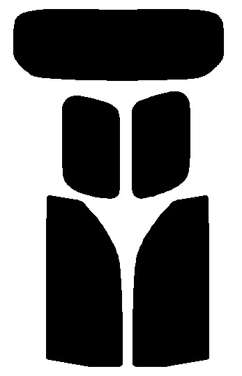 リヤガラス1枚貼り　2層構造フィルム　トヨタ　ヴェルファイア　AGH30W・AGH35W・GGH30W・GGH35W・AYH30W　カット済みカーフィルム　ハードコート　リヤーセット　38ミクロン　UVカット　紫外線対策　日よけ　カットフィルム　スーパーブラック　ダークスモーク　車検対応画像