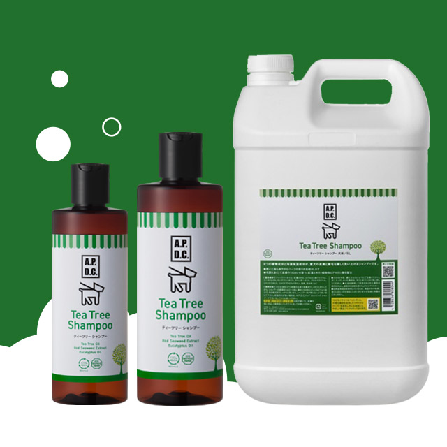 ＼ 全品5倍+5%OFFクーポン！ ／【250ml/500ml/5L】 A.P.D.C. ティーツリーシャンプー 犬用 犬 シャンプー イヌ apdc 消臭 除菌 ノミダニ ティーツリー ハーブの香り いい香り いい匂い 犬用シャンプー ペットシャンプー ペット用シャンプー