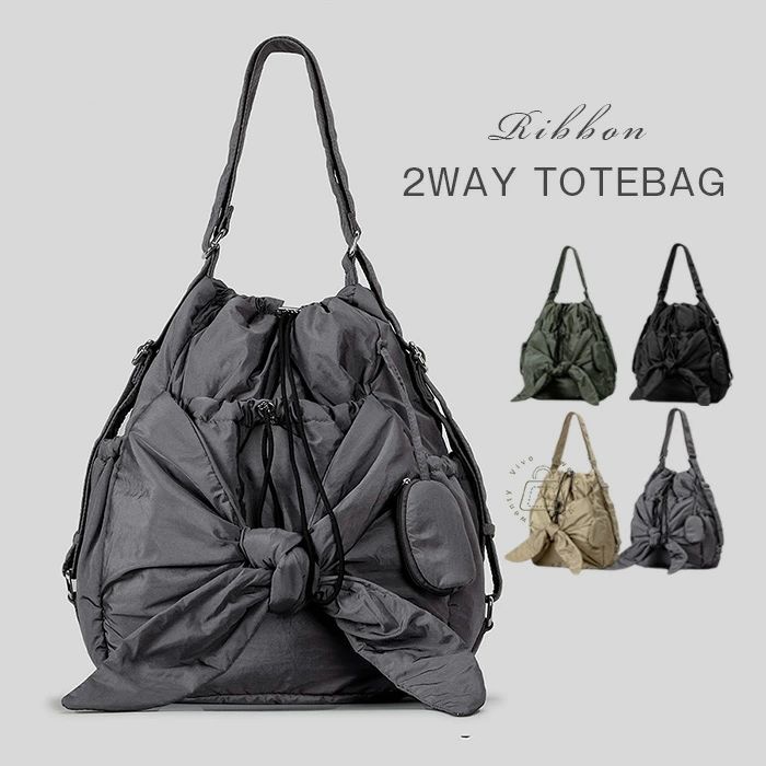 通勤通学 大容量 軽い リボン 通勤バッグ 軽量 リュック 2way バッグ a4 大容量 レディース トートバッグ キルティング ナイロン