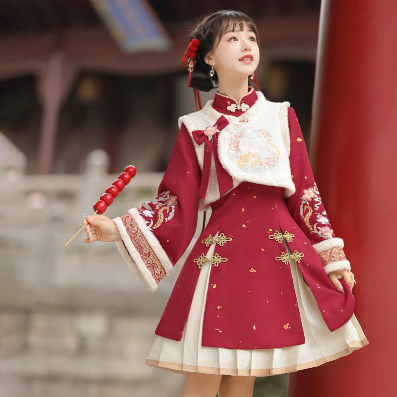 春夏 ワンピース プリーツスカート セット ベスト付き エスニック 軽量 素材 かわいい スタイル 通勤用 普段使い