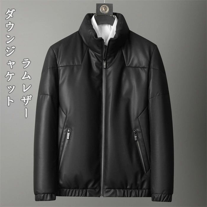 本革落ち込む上衣 本革上衣 子ヒツジなめし革 メンズ 父の日 革ジャン バイクジャケッ