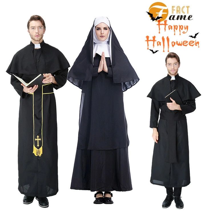 【楽天市場】ヨ 宣教師 司祭服 神父 牧師 イエス?キリスト メンズ 十字架 ウインプル マント 修女 修道服 修道女 聖女 シスター ...