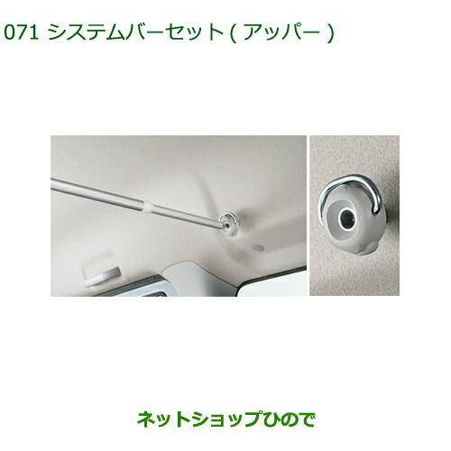 ◯純正部品 ダイハツ アトレーワゴン システムバーセット(アッパー)荷室上部ユースフルナット専用 ※純正品番 999-02060-M5-271 999-02060-M5-288 【S321G S331G S321V S331V】071