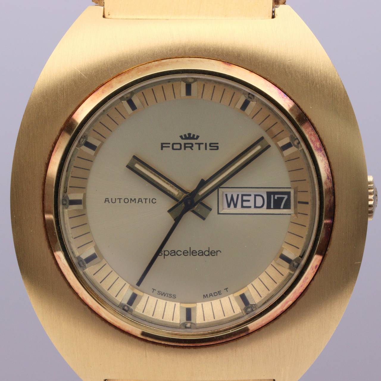 【中古】フォルティス スペースリーダー 腕時計 メンズ 自動巻き ゴールド｜HINODE Watch