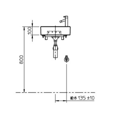 TOTO(トゥートゥー)壁掛幼児用便器器(角形)(壁水・壁水抜き)(瓶落とし穴)LSH50AB