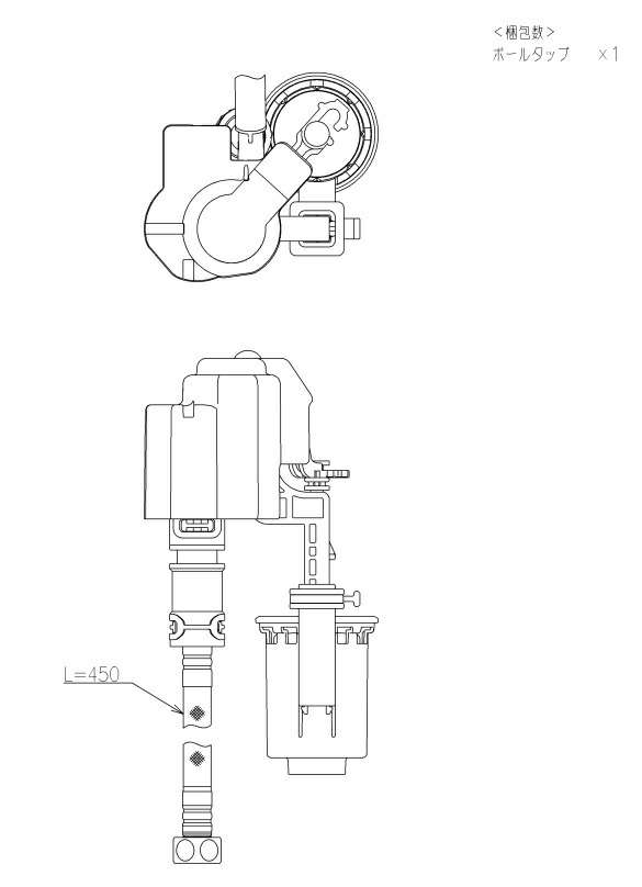 TOTO(トートー) 立形ロータンク用ボールタップ13 HH06086