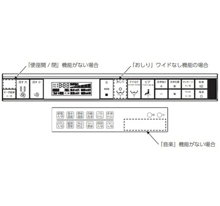 LIXIL(INAX)独居室・螺子釘付インテリアリモコンキット（０５年～０９年用）マルチ遠隔操作 354-1914-SET