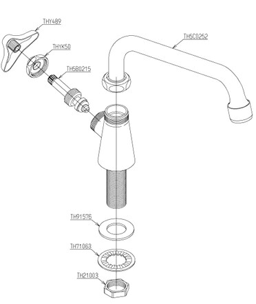TOTO(トートー) 立水栓 (湯用左ハンドル) T136LUNS13H