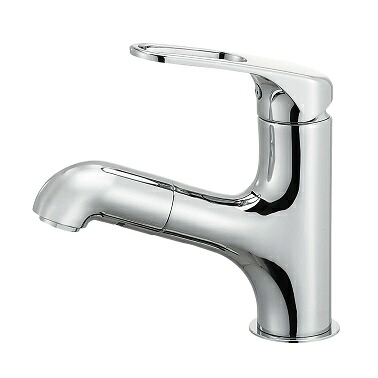 SANEI(三栄水栓) シングルワンホール洗面混合栓 （省施工ナット付） K4713JV-U-13