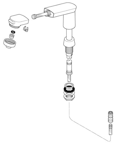KVK(旧MYM)洗髪水栓用ホルダー ホワイトHC582R315-6|日の出ショッピングサイト