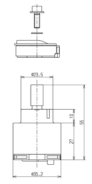 TOTO(トゥートゥー)シングル弁膜部(エコシングル用)THF29-1S