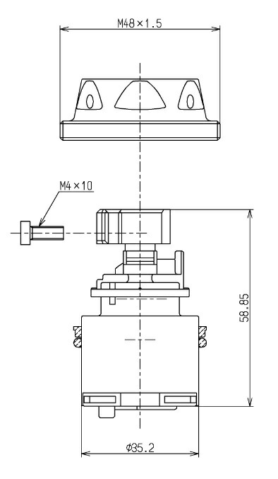 TOTO(トゥートゥー)シングル弁膜部(上ぼり吐水用)THF33