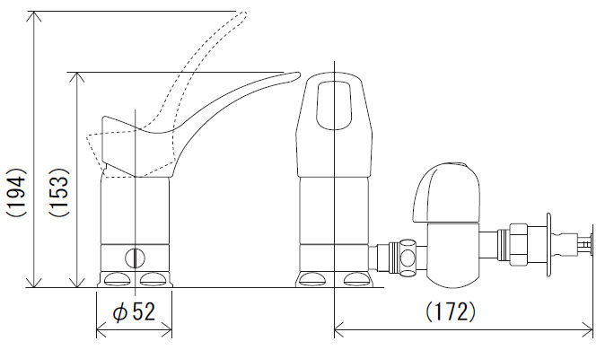 KVK シングルレバー式混合栓用分岐金具 【KVK専用】 ZK828GTU