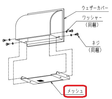 三菱電機 標準換気扇用システム部材 メッシュ(防虫網) P-30KS4
