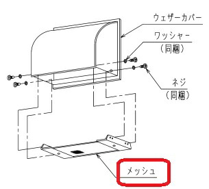 三菱電機 標準換気扇用システム部材 メッシュ(防虫網) P-30KSP5