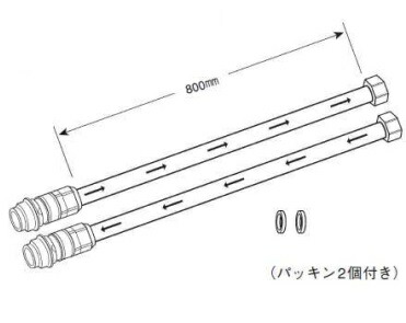 Cleanup(クリナップ)IN・OUT導管A02.A03 キッチン家電用アクセサリー・部品-浄水器・整水器用交換フィルター-家電