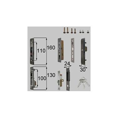 LIXIL(新日軽)内外錠 サイド錠セットH8DL139ST|日の出ショッピングサイト