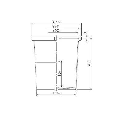 前澤化成工業 ポリプロピレン製タメマス本体 マス径250　TM250　5個セット 42570