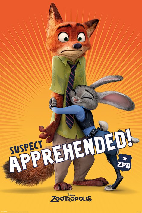楽天市場】ズートピア ジュディ＆ニック 映画ポスター 軽量アルミ製