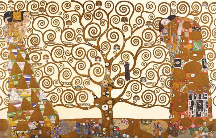 クリムト 生命の樹 ツリー オブ ライフ ポスター 軽量アルミ製フィットフレーム付 91.5×61cm クリムト作品 ツリーオブライフ |  美術工芸の檜屋