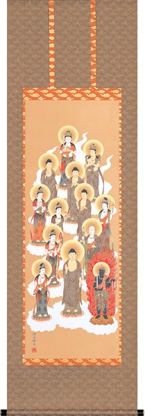 楽天市場】聖蓮華 仏画の掛け軸 極楽浄土の世界 聖蓮華の掛け軸 高級桐