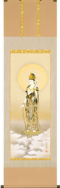 楽天市場】聖蓮華 仏画の掛け軸 極楽浄土の世界 聖蓮華の掛け軸 高級桐