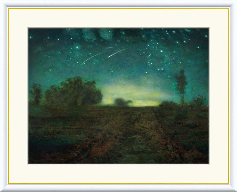 星の夜 ミレー作品 F8サイズ 工芸美術画 額装作品