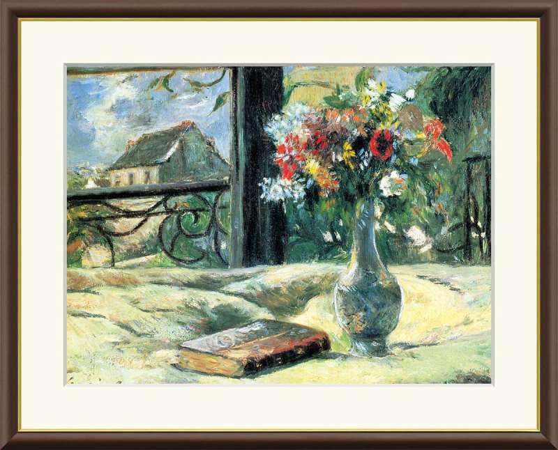 ポール・ゴーギャン、【花びん】、希少な画集画より、新品高級額・額装付 imgrc0103566621.jpg